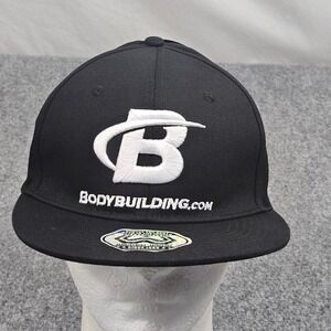 Bodybuilding.com Hat Black Cap Gym Fitness Workout Training Strength Lifting